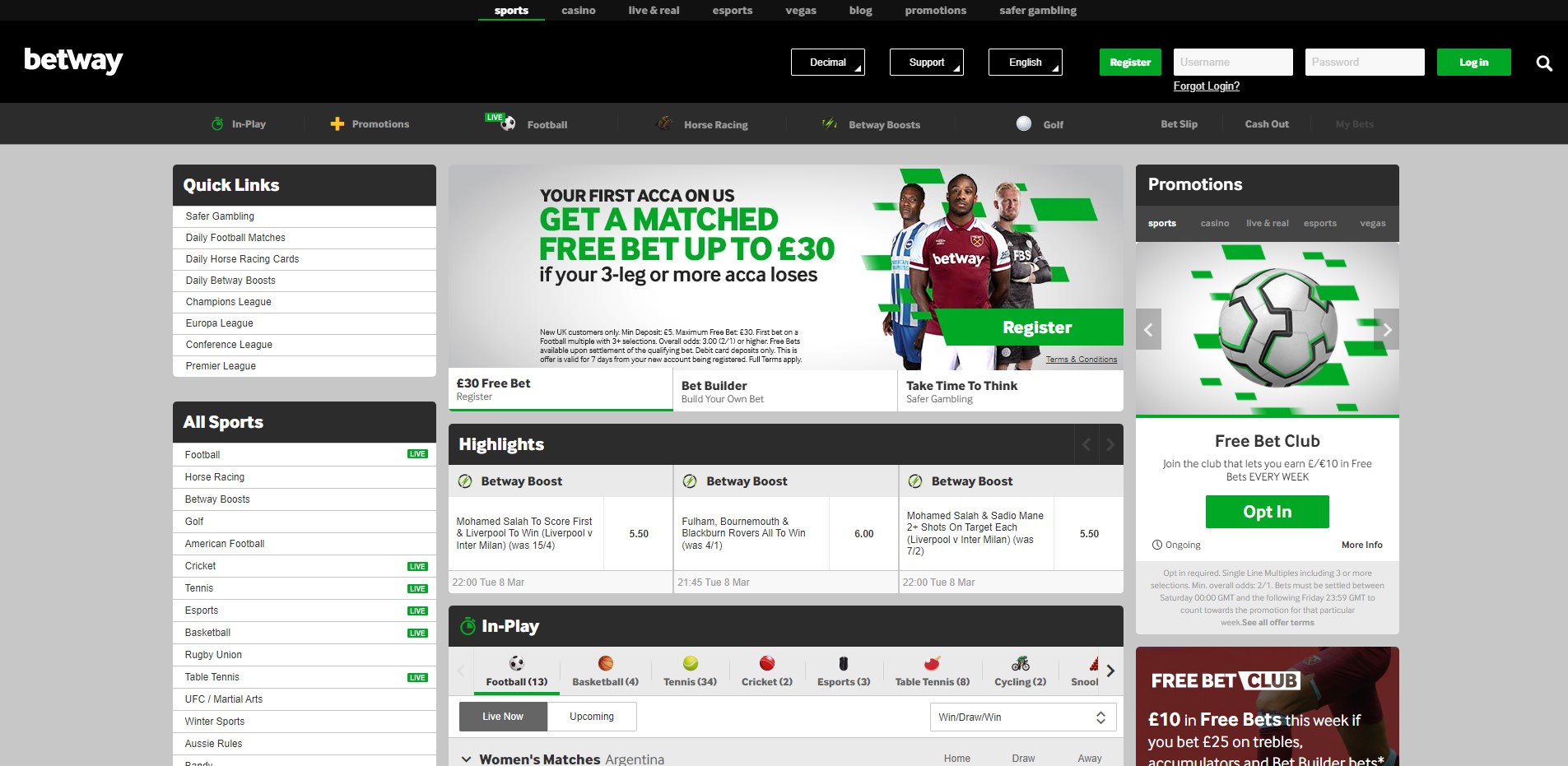 Betway sports Review
